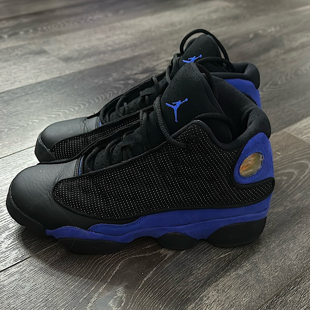 Youth Jordan 13 Retro “Black Hyper Royal” (GS)